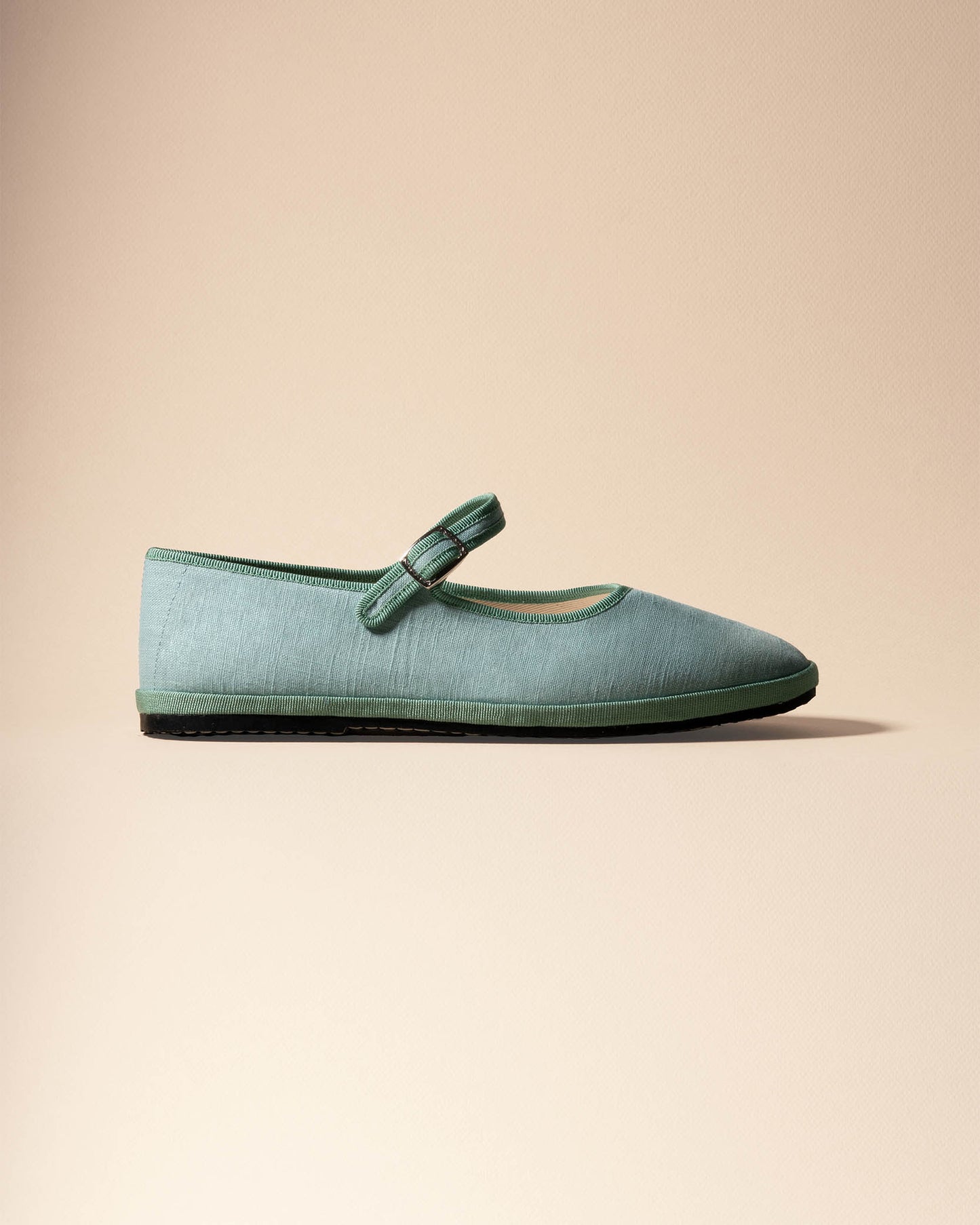 Friulane Mary Jane in lino azzurro
