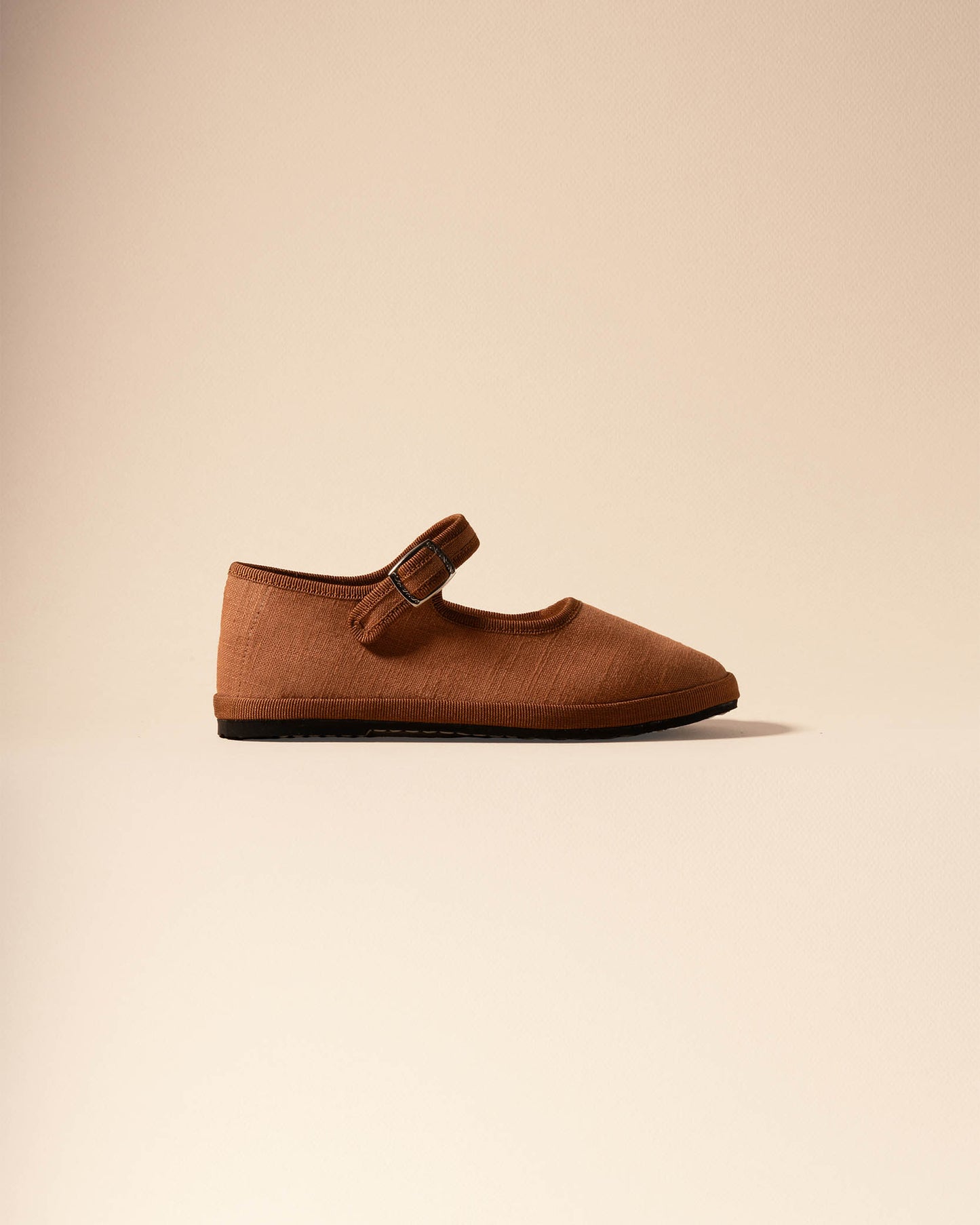Friulane Mary Jane in lino marrone
