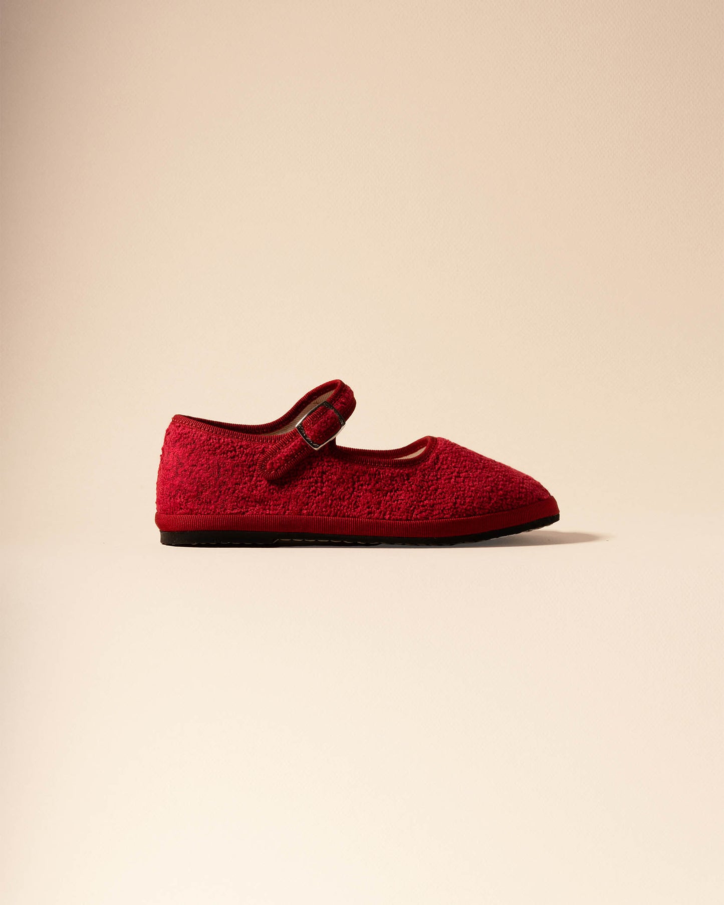 Friulane Mary Jane in spugna burgundy