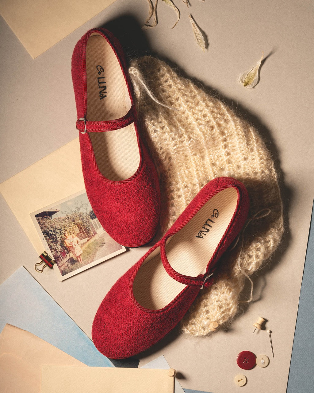 Friulane Mary Jane in spugna burgundy