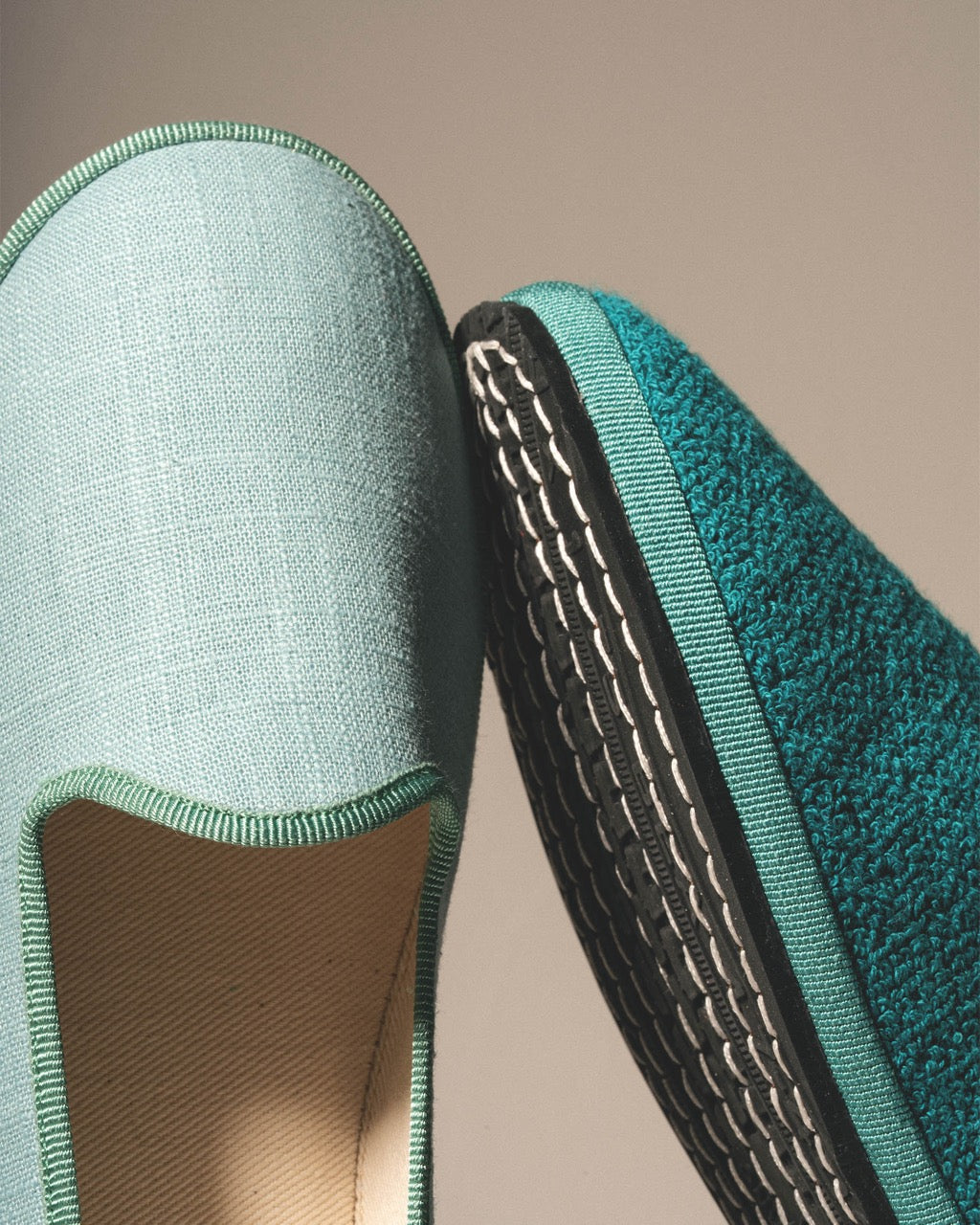 Friulane Classiche in lino azzurro