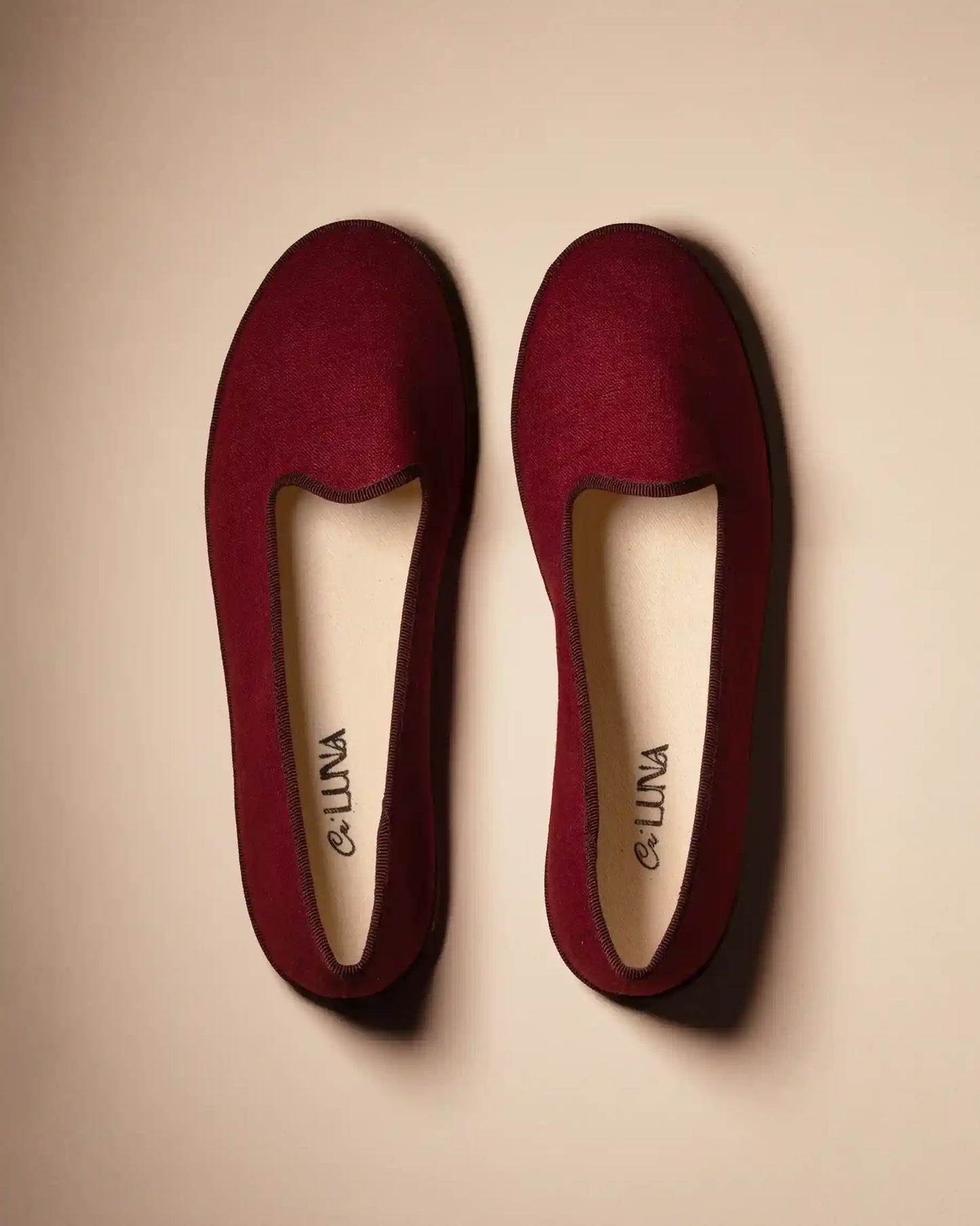 Friulane Classiche in lino burgundy