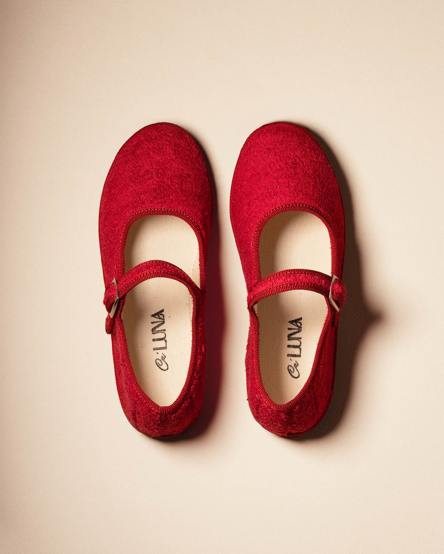 Friulane Mary Jane in spugna burgundy