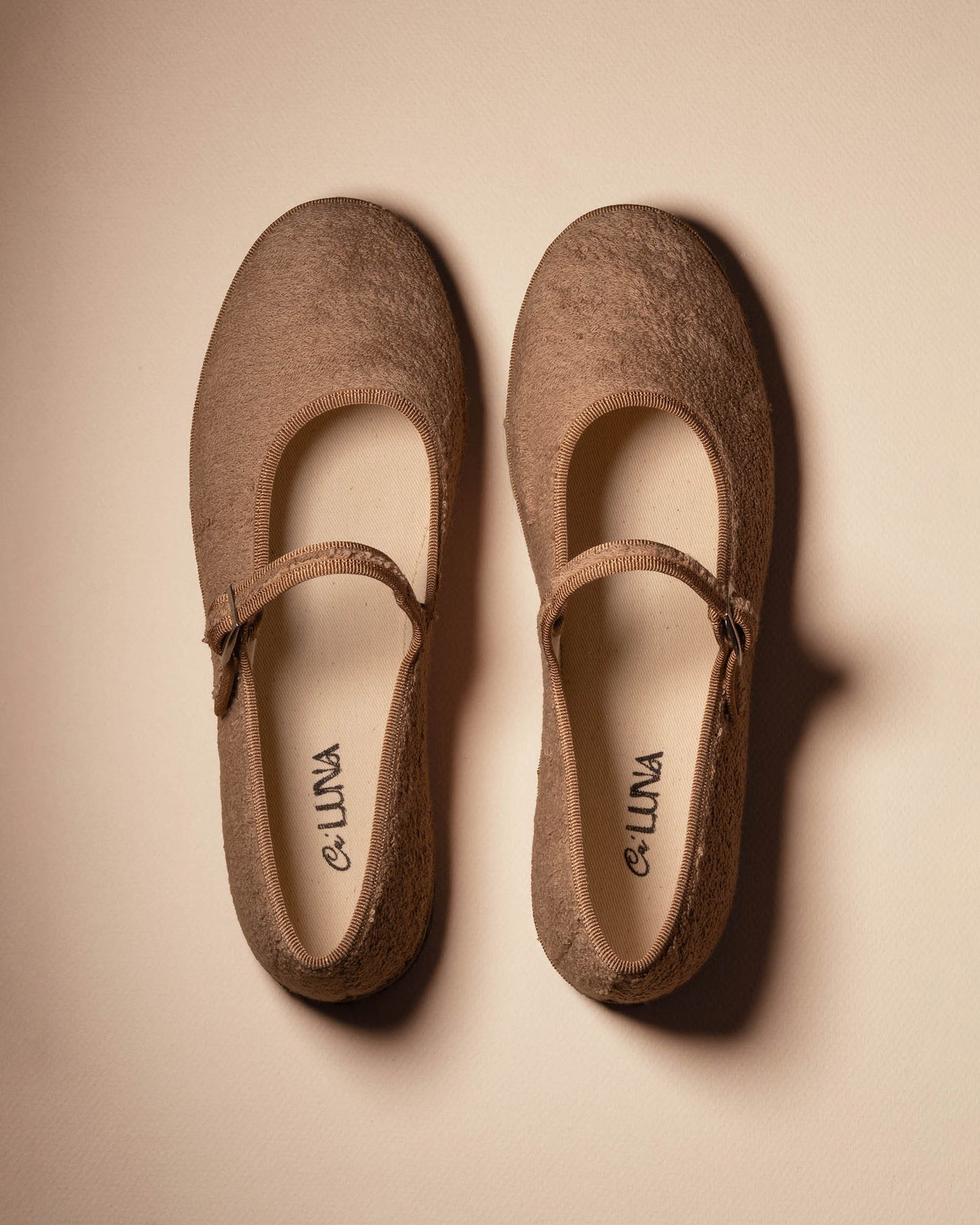 Friulane Mary Jane in spugna beige