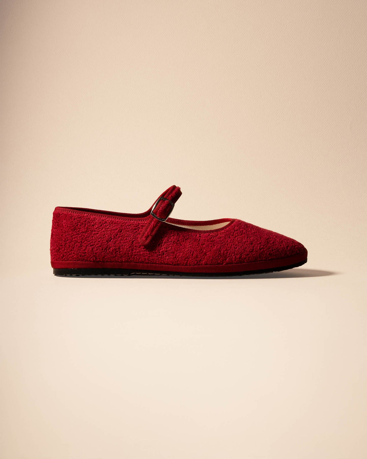 Friulane Mary Jane in spugna burgundy