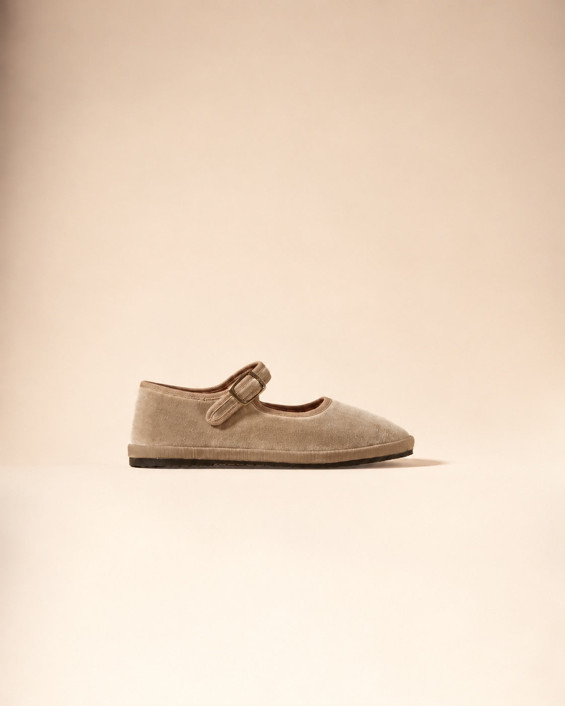 Friulane Mary Jane in velluto Beige