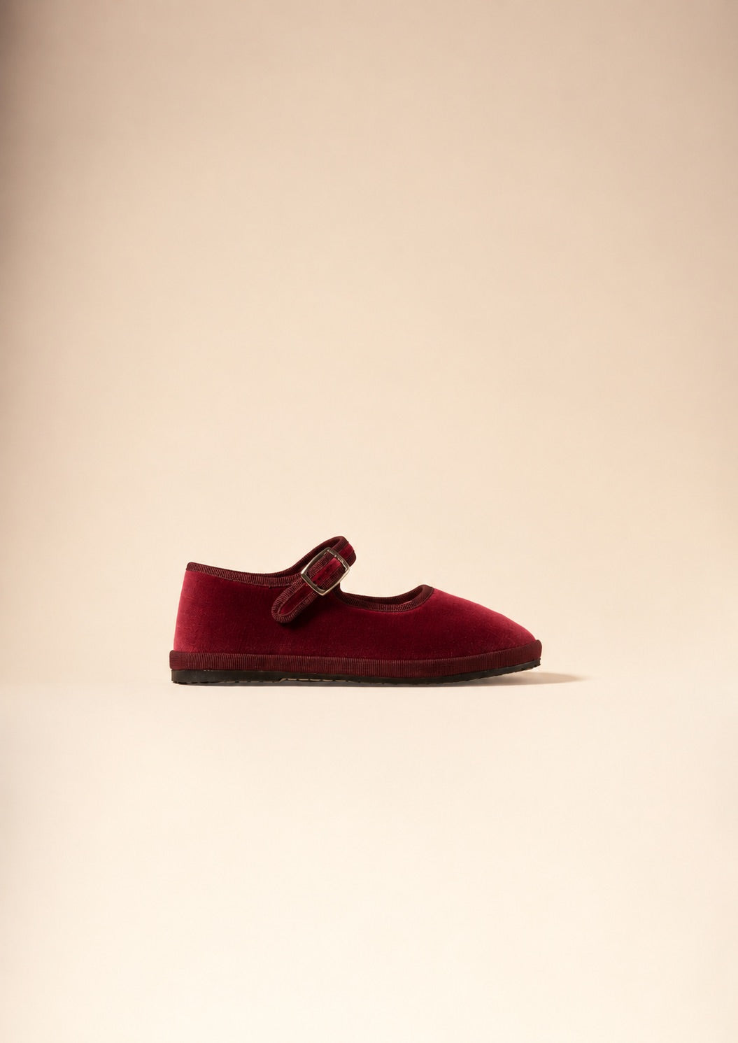 Friulane Mary Jane in velluto Burgundy