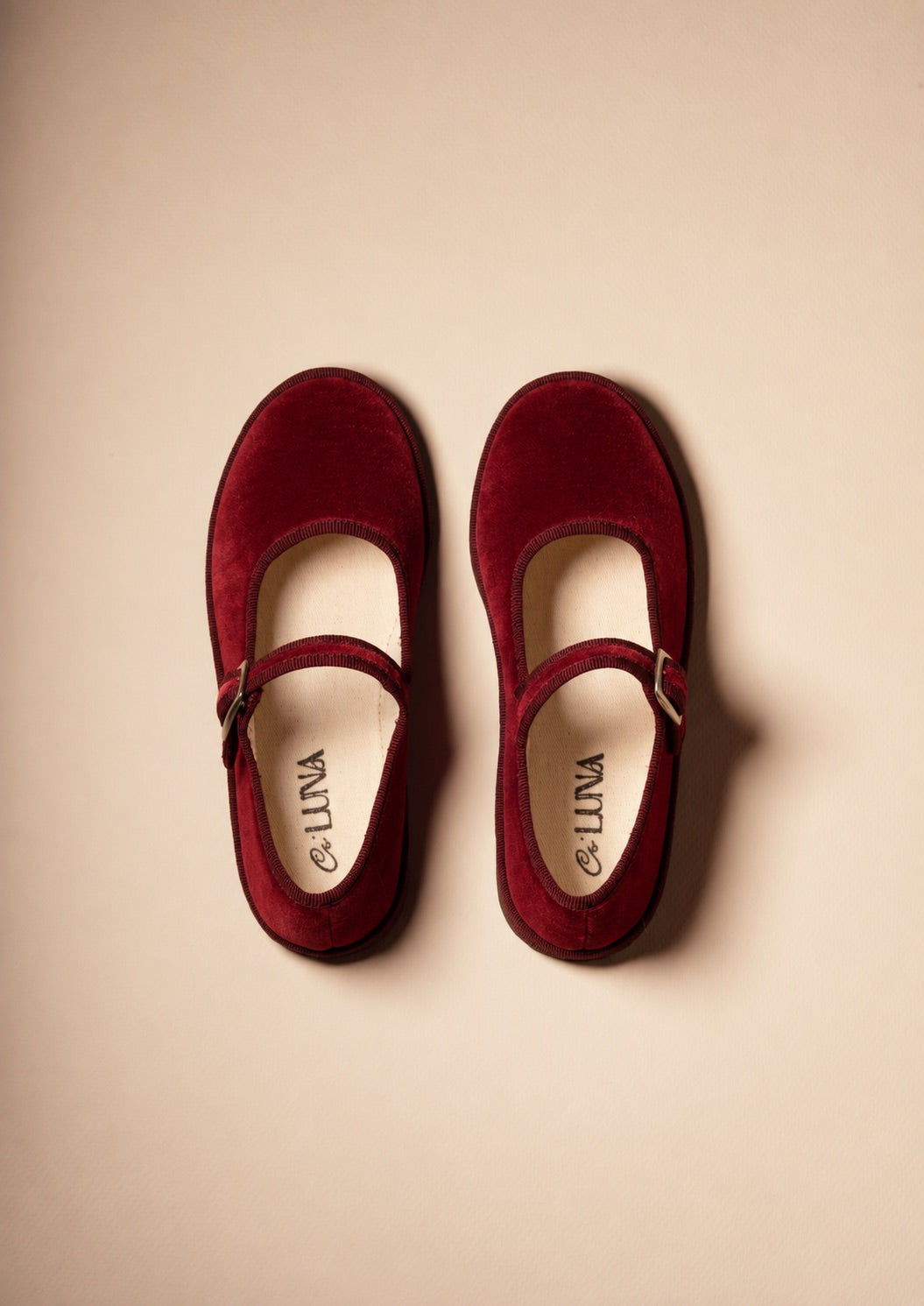 Friulane Mary Jane in velluto Burgundy