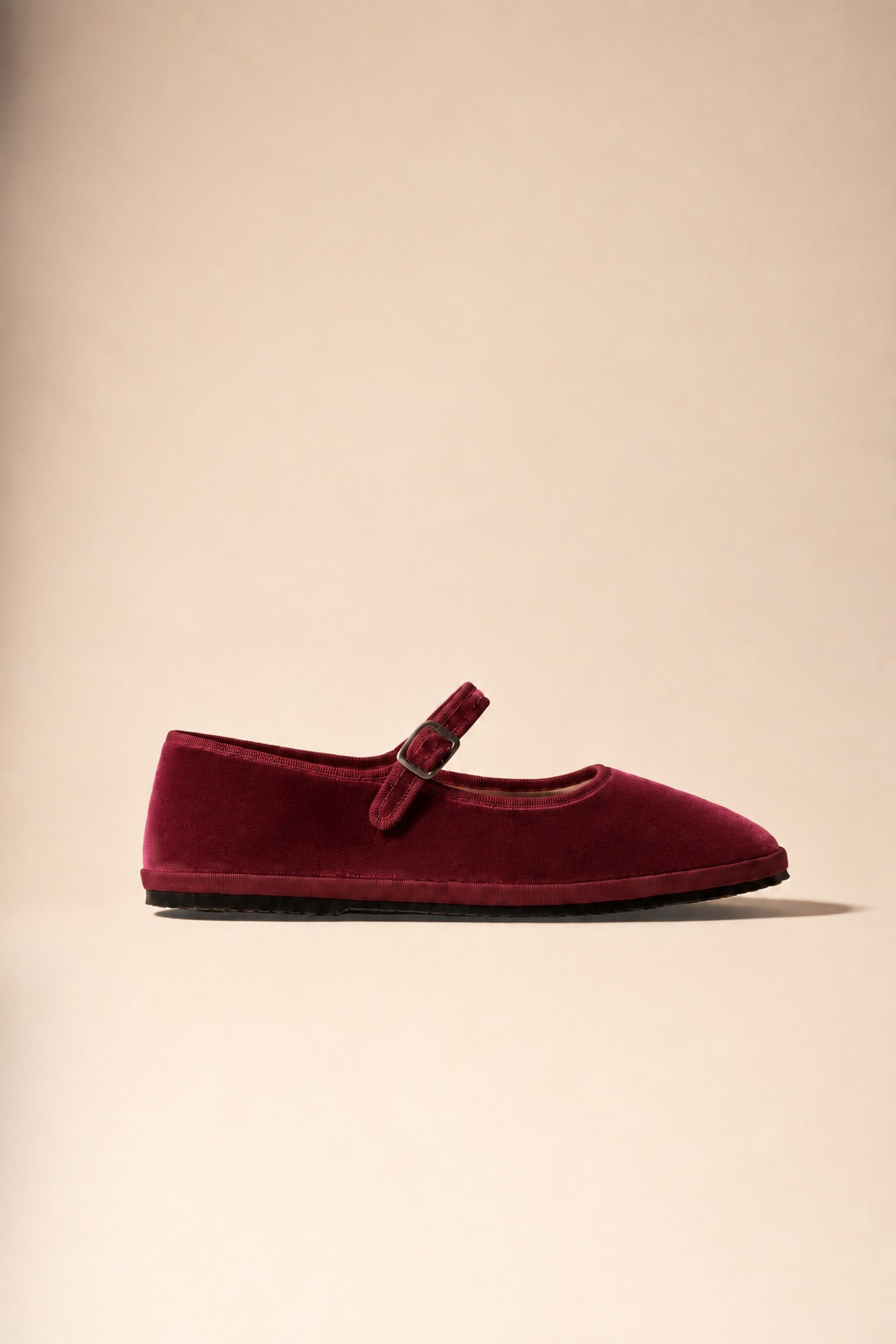 Friulane Mary Jane in velluto Burgundy