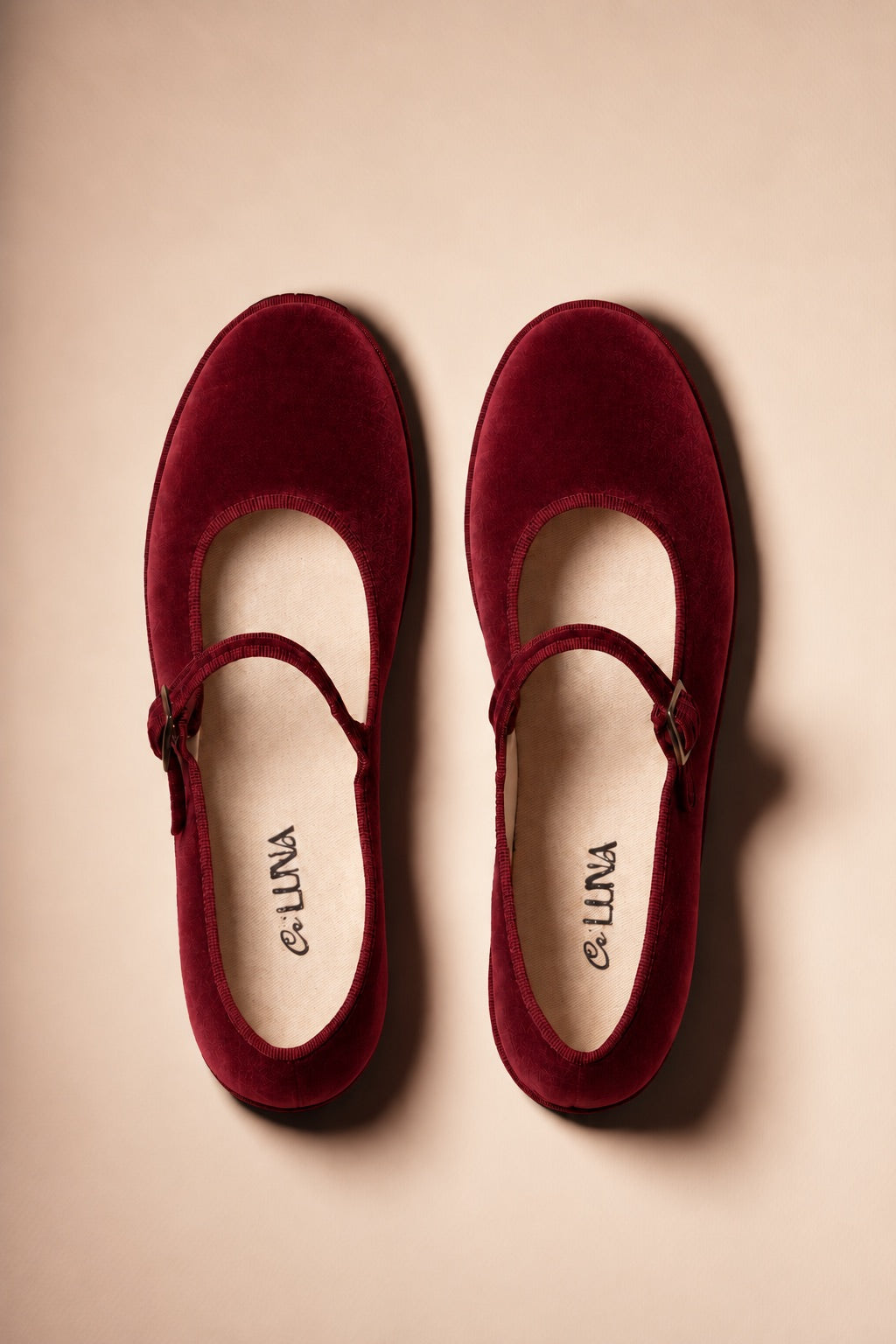 Friulane Mary Jane in velluto Burgundy